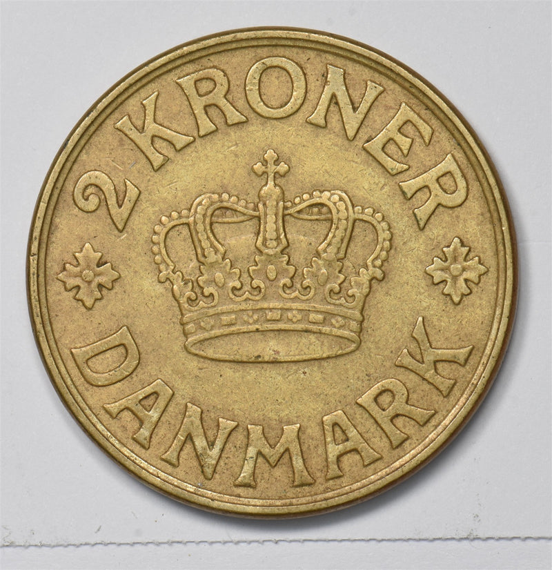 Denmark 1925 Danish mint-Christian X 2 Kroner P1512800