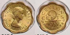 Ceylon 1955 2 Cents P150112 combine shipping0