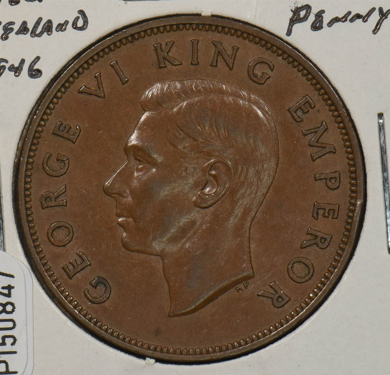New Zealand 1946 Penny King GeorgeVI P150847 combine shipping0