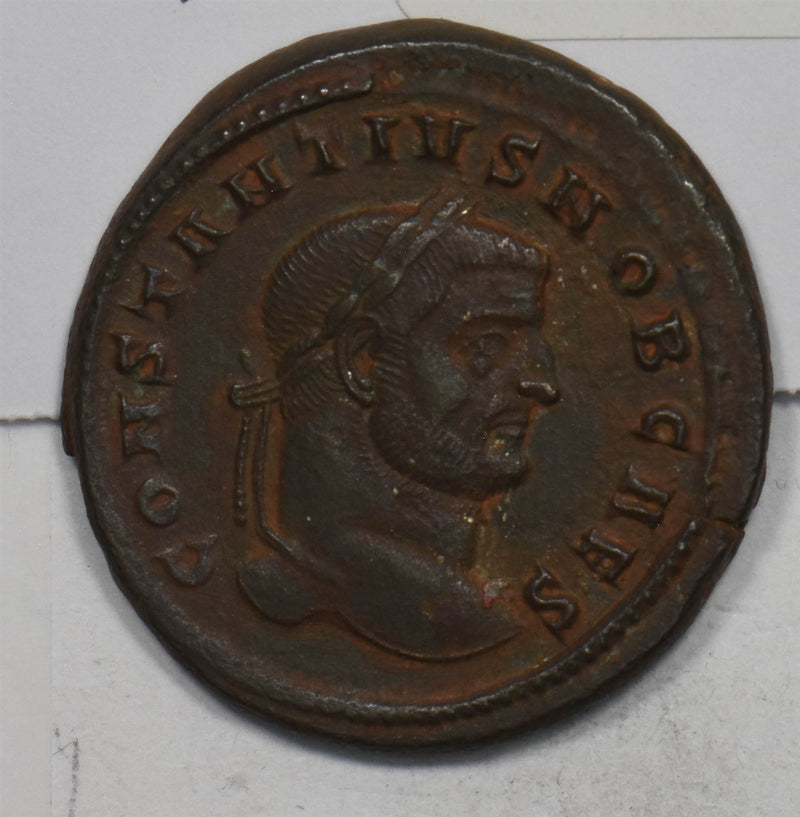 Roman 305-306 AD Follis CH XF Constantius I Nearly New! P490438 combine shipping0