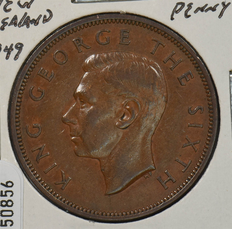 New Zealand 1949 Penny King GeorgeVI P150856 combine shipping0