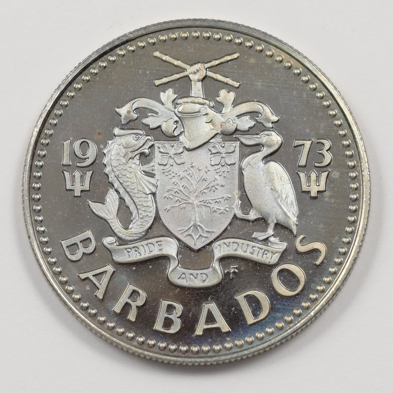 Barbados 1973-FM 25 Cents Proof P9042830