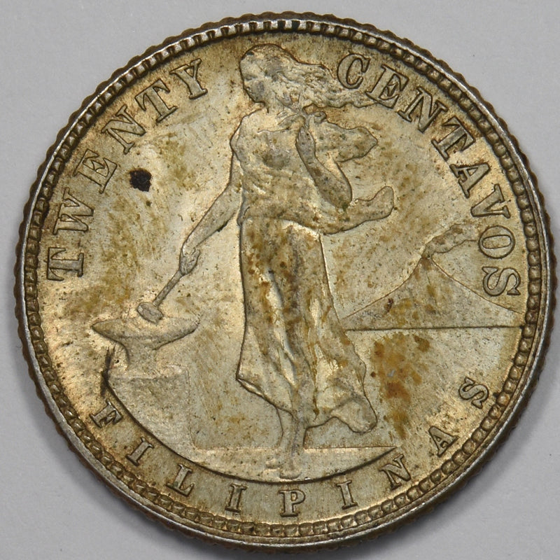 Philippines 1944-D Commonwealth 20 Centavos Silver P9026820