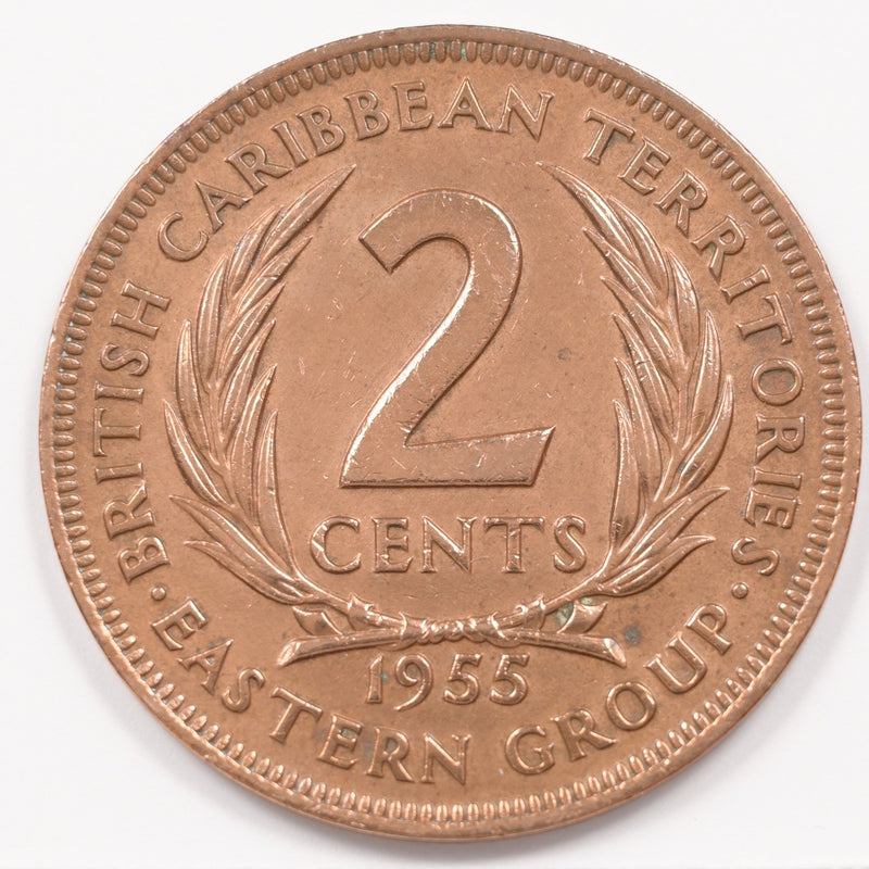British Caribbean Territories 1955 Eastern Group-Elizabeth II 2 Cents P9047910