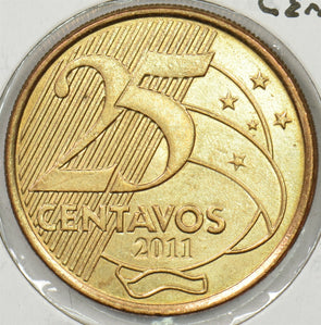 Brazil 2011 25 Centavos P150203 combine shipping1