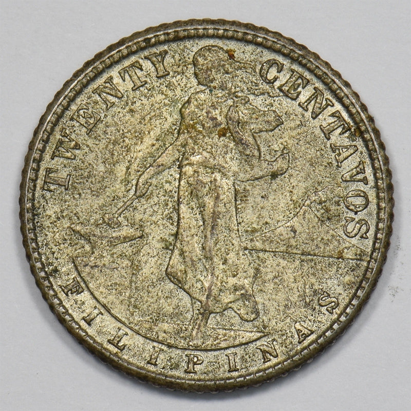 Philippines 1944-D Commonwealth 20 Centavos Silver P9027020