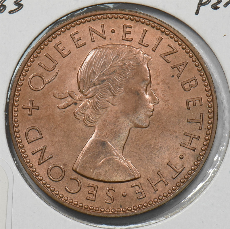 New Zealand 1963 1/2 Penny Elizabeth II P150894 combine shipping0