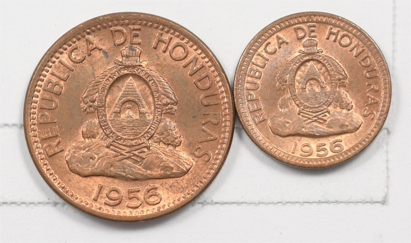 Honduras 1956 Republic- 1, 2 Centavos P191515 GEM UNC0