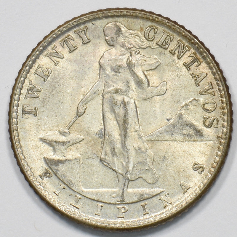 Philippines 1944-D Commonwealth 20 Centavos Silver P1511020