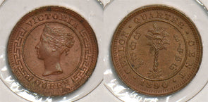 Ceylon 1890 1/4 Cent animal P150065 combine shipping0