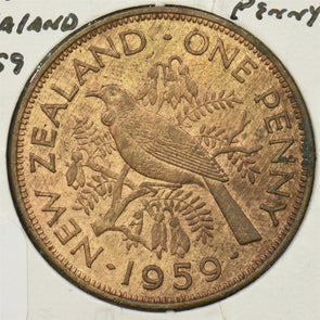 New Zealand 1959 Penny Tui Bird animal P150271 combine shipping0