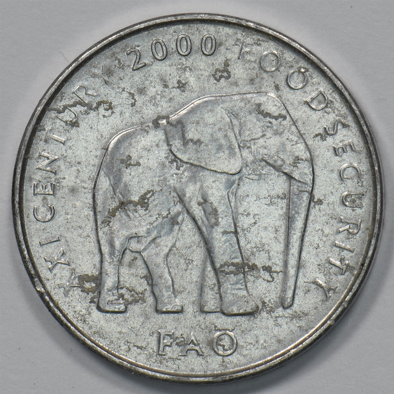Somalia 2000 FAO Food Security 5 Shillings Elephant P9031530