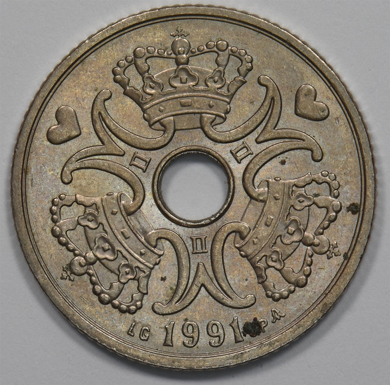 Denmark 1991 Crownsand Monogram of Magrethe II 5 Kroner P9025770