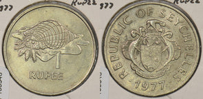 Seychelles 1977 Rupee Triton conch animal P190340 combine shipping0