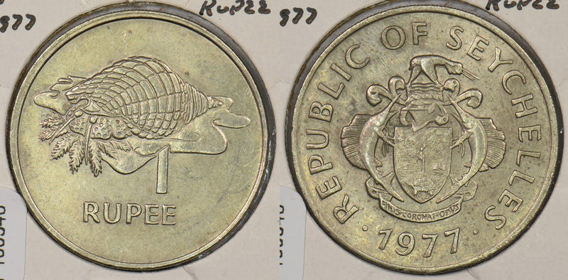 Seychelles 1977 Rupee Triton conch animal P190340 combine shipping0