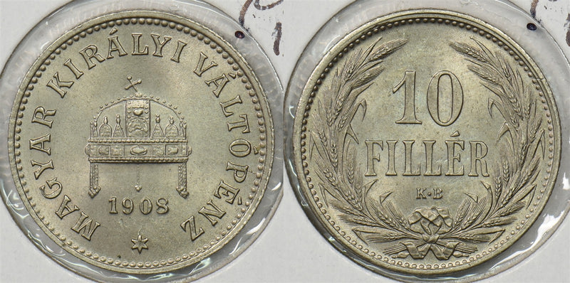 Hungary 1908 10 Filler Gem BU P490194 combine shipping0
