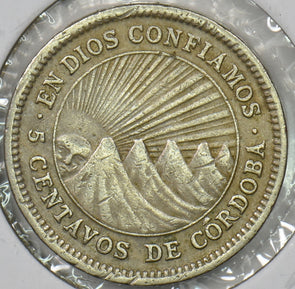 Nicaragua 1954 5 Centavos P190363 combine shipping1