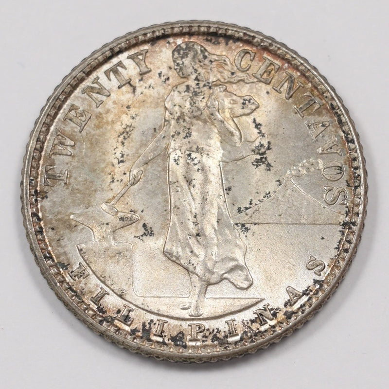 Philippines 1945-D Commonwealth 20 Centavos Silver P1914680