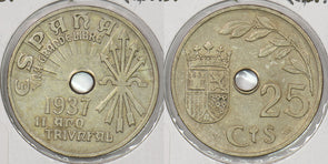 Spain 1937 25 Centimos P190220 combine shipping0