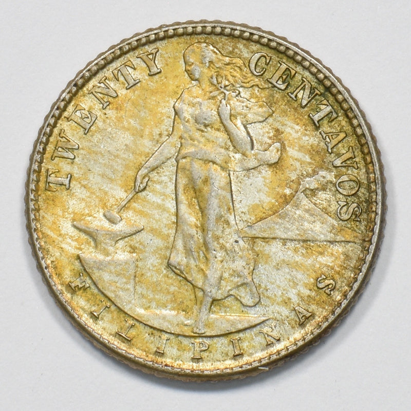 Philippines 1944-D Commonwealth 20 Centavos Silver P1510810