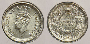 India British 1943 1/4 Rupee P290355 combine shipping0