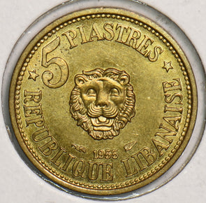 Lebanon 1955 5 Piastres P290192 combine shipping2