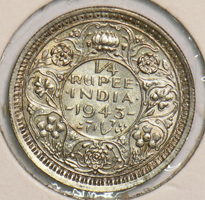 India British 1943 B 1/4 Rupee P290348 combine shipping2