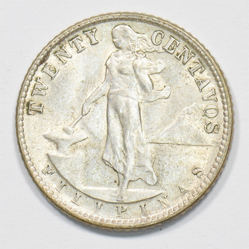 Philippines 1944-D Commonwealth 20 Centavos Silver P1911820