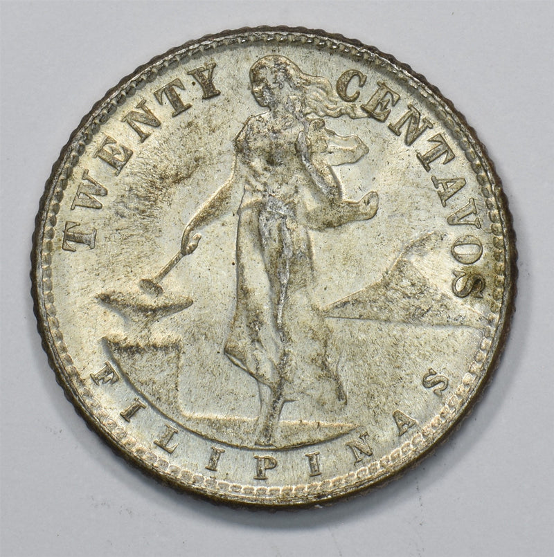Philippines 1944-D Commonwealth 20 Centavos Silver P1512030