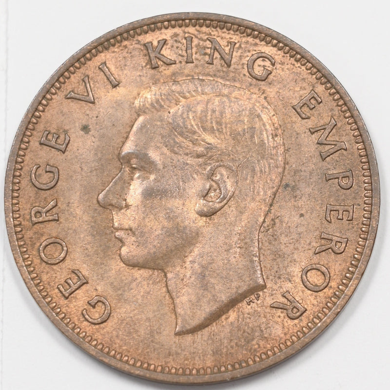 New Zealand 1947 George VI Penny P1513540