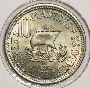 Lebanon 1961 10 Piastres P290259 combine shipping2