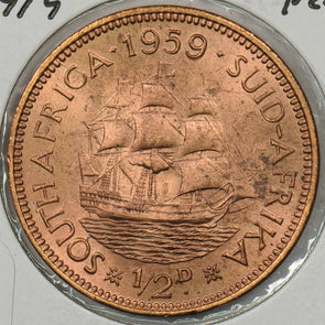 South Africa 1959 1/2 Penny P150161 combine shipping1
