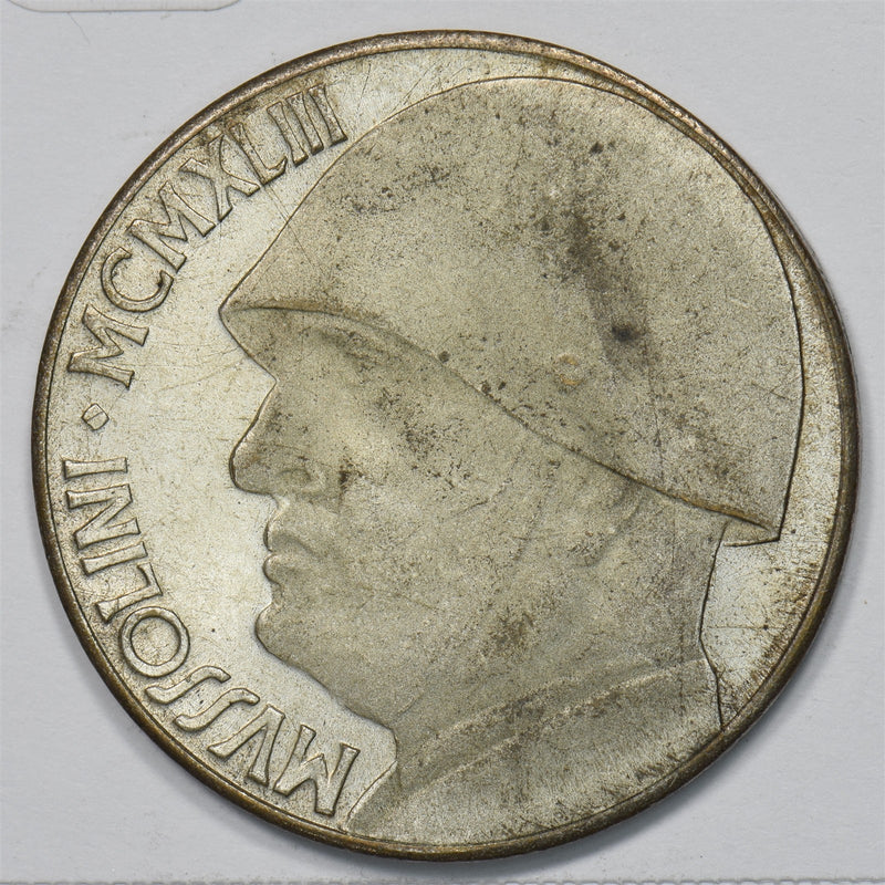 Italy 1943-R Head of Mussolini 20 Lire P9029300