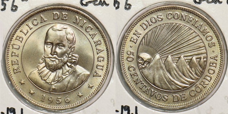 Nicaragua 1956 50 Centavos Gem BU P290284 combine shipping0