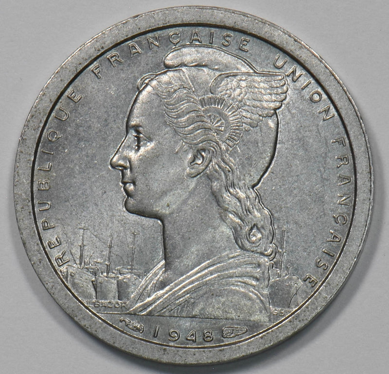 French Equatorial Africa 1948 Franc Mariane's Head P902817 combine shipping0
