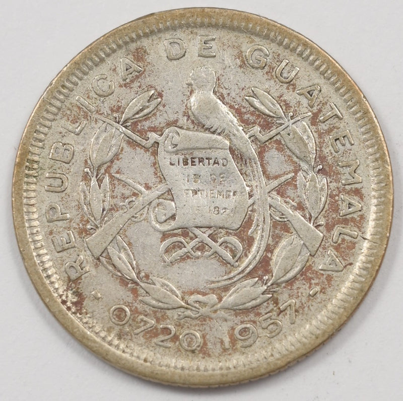 Guatemala 1957 Republic 10 Centavos Silver P9039640