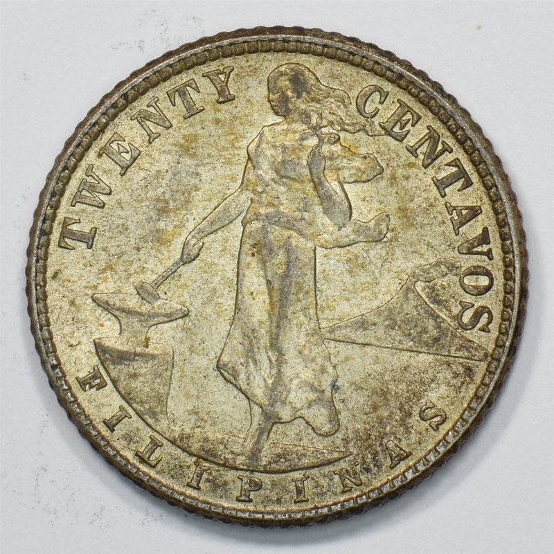Philippines 1944-D Commonwealth 20 Centavos Silver P1512460