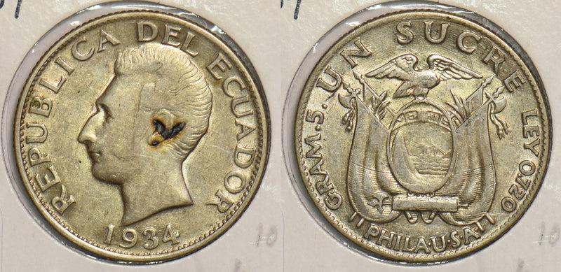 Ecuador 1934 Sucre P240040 combine shipping0