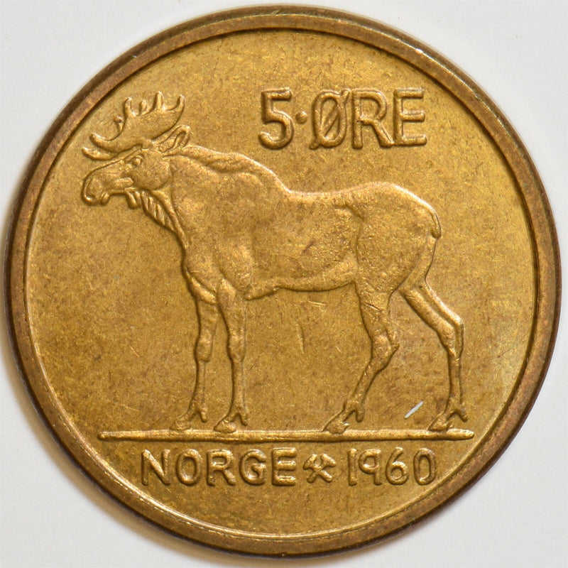 Norway 1960 5 Ore Moose animal P190026 combine shipping0
