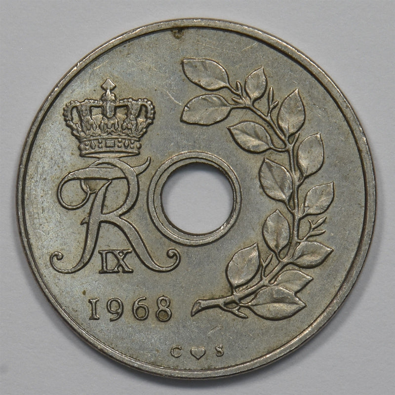 Denmark 1968 Frederik IX 25 Øre P9026140