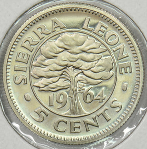 Sierra Leone 1964 5 Cents Proof P150165 combine shipping1