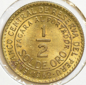 Peru 1962 1/2 Sol P190010 combine shipping1