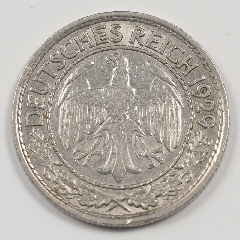 Germany 1929-A Weimar Republic 50 Reichspfennig P9042080