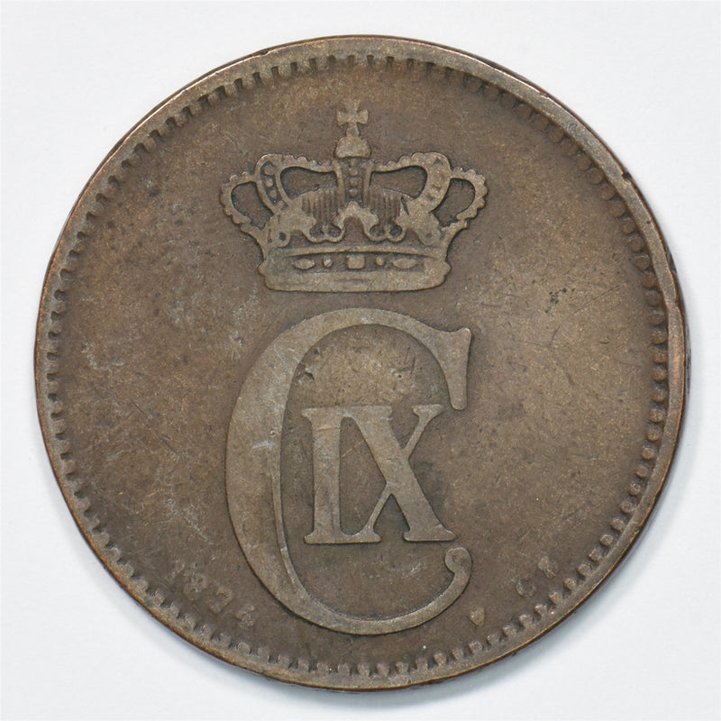Denmark 1874 Christian IX 5 Ore P9029590