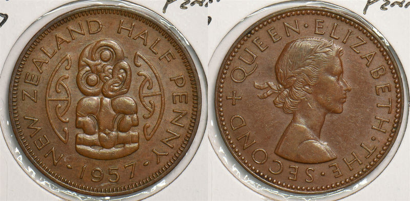 New Zealand 1957 1/2 Penny animal P150054 combine shipping0