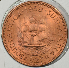 South Africa 1959 1/2 Penny P150193 combine shipping1