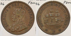 South Africa 1936 Penny P190286 combine shipping0
