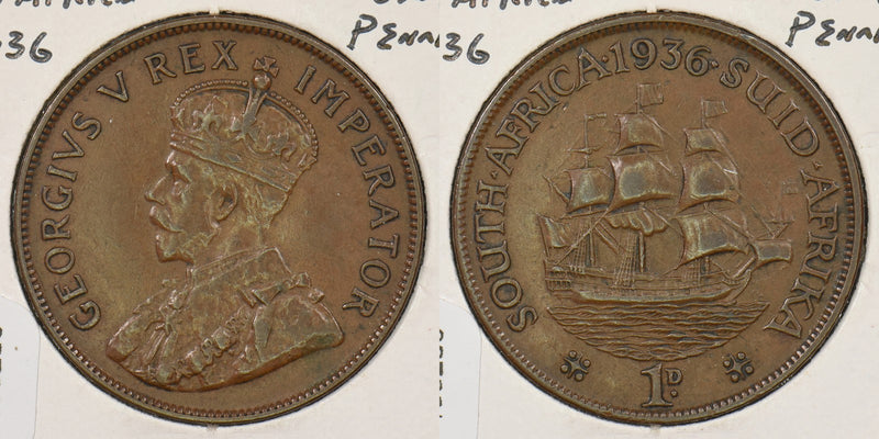 South Africa 1936 Penny P190286 combine shipping0
