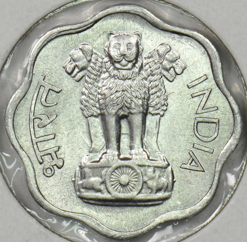 India Republic 1966 2 Paise Lion animal P150149 combine shipping0
