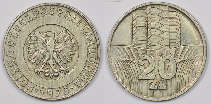 Poland 1973 20 Zlotych P190279 combine shipping0